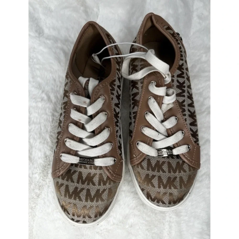 Michael‎ Kors Big Girls Tan Fashion Sneakers Casual Going Out Outerwear Luxury